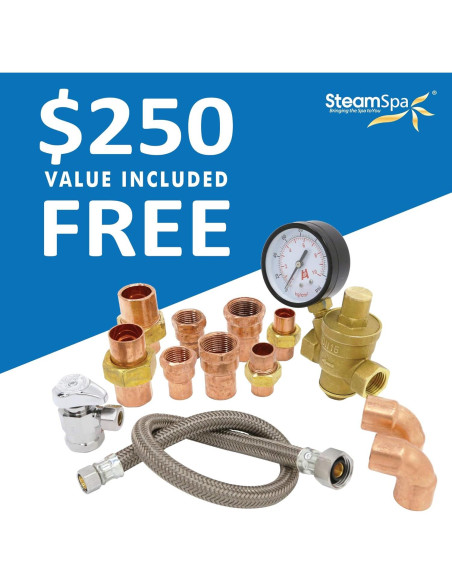 Generador de Vapor SteamSpa 12kW con Control Táctil y Drenaje Automático