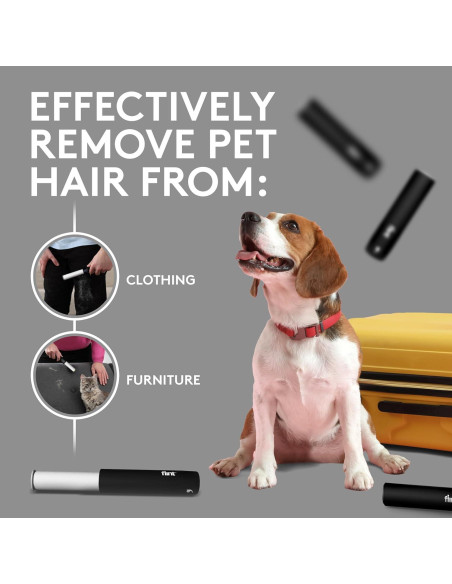 Rodillo Quitapelusas Mini Flint Negro 90 Hojas Extra Pegajosas