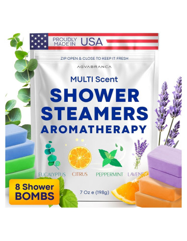 Bombas de Ducha Aromaterapia Aguabranca - 8 Aromas Naturales