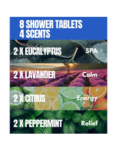 Bombas de Ducha Aromaterapia Aguabranca - 8 Aromas Naturales 2