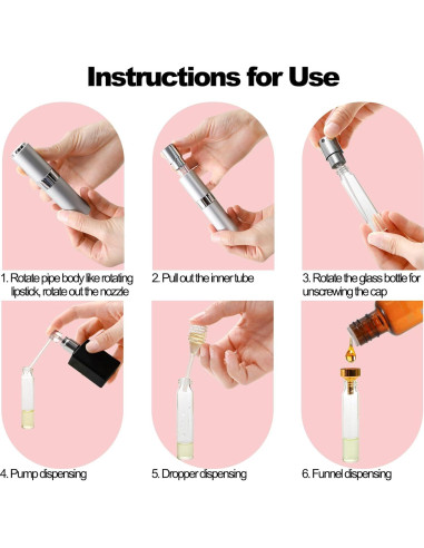 Foraineam 8 Pack Mini Atomizador de Perfume 8ml Viaje