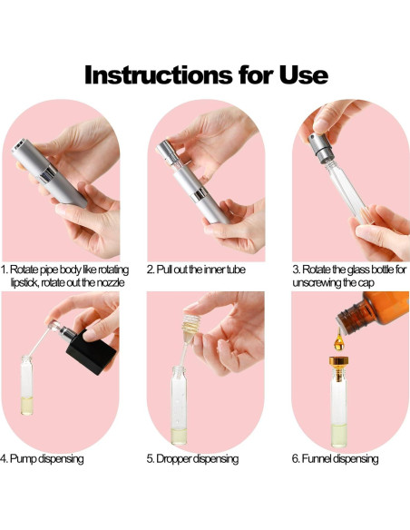 Foraineam 8 Pack Mini Atomizador de Perfume 8ml Viaje