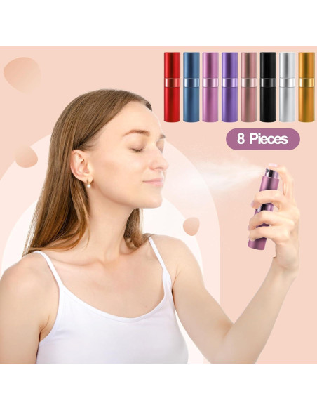 Foraineam 8 Pack Mini Atomizador de Perfume 8ml Viaje