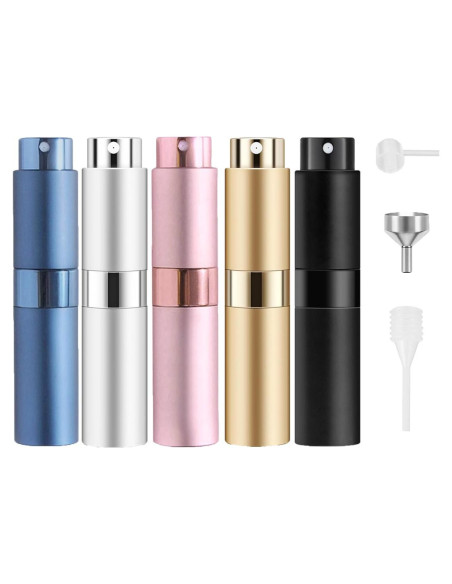 Atomizador de Perfume Recargable Ruzar 8ml - Paquete de 5