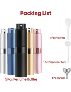 Atomizador de Perfume Recargable Ruzar 8ml - Paquete de 5 2