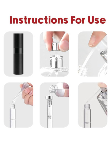 Atomizador de Perfume Recargable Ruzar 8ml - Paquete de 5