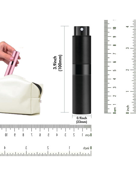 Atomizador de Perfume Recargable Ruzar 8ml - Paquete de 5