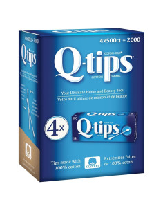 Hisopos de Algodón Q-tips, Paquete de 4 x 500 Unidades