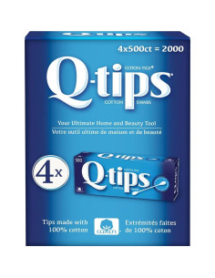 Hisopos de Algodón Q-tips, Paquete de 4 x 500 Unidades 2