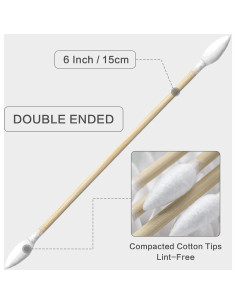 Bastones de Limpieza de Armas 400PCS Doble Punta 15.24cm 2