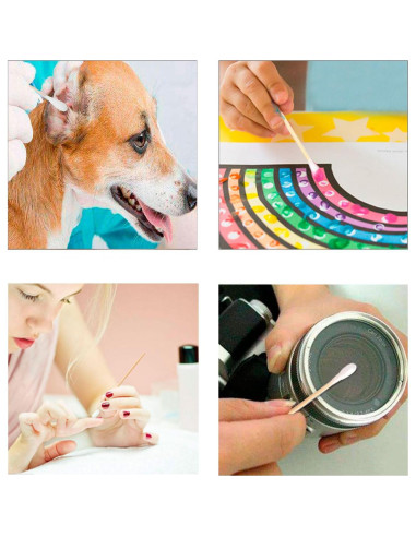 Bastones de Algodón 400 Pcs 15 cm KIUSOWAYD para Mascotas