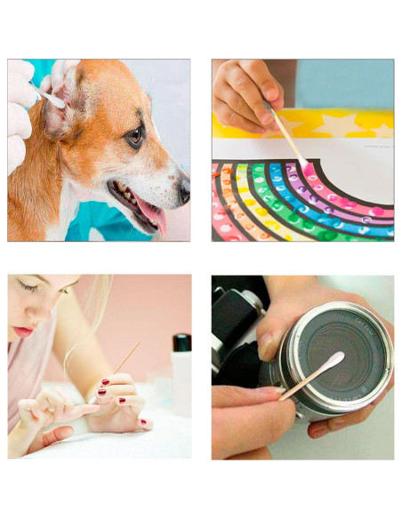 Bastones de Algodón 400 Pcs 15 cm KIUSOWAYD para Mascotas