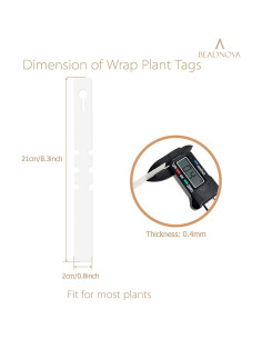 Etiquetas de Plantas BEADNOVA 120 Pcs Multicolor 21x2 cm 2