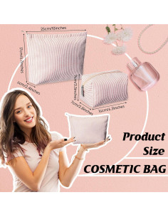 Juego de 2 Neceseres de Maquillaje Huhumy Caqui 25.4x17cm 2