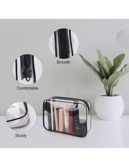 Bolsa de Aseo Aprobada por TSA Wedama 2 Paquete Negro 19.1x14 cm