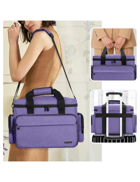 Bolsa de Maquillaje Grande BAFASO Púrpura con Divisores