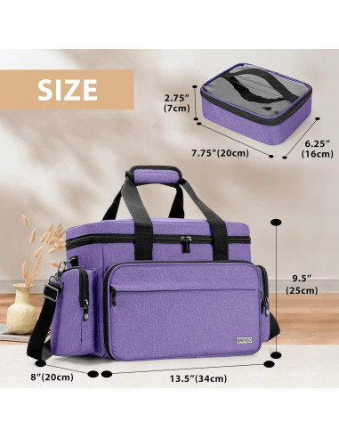 Bolsa de Maquillaje Grande BAFASO Púrpura con Divisores