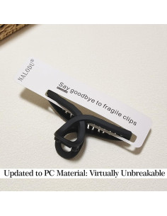 Pinzas para Cabello Grandes Mate 10.9 cm - 4 Colores 2