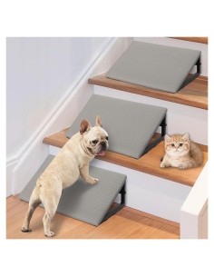 Rampa para Perros y Gatos - 3 Paquetes Antideslizantes Gris