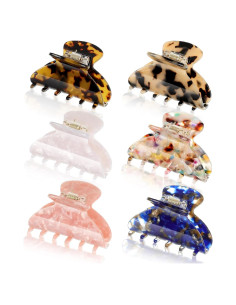 Clips de Garra Medianos WILLBOND 6 Piezas 6.5 cm Estilo Francés