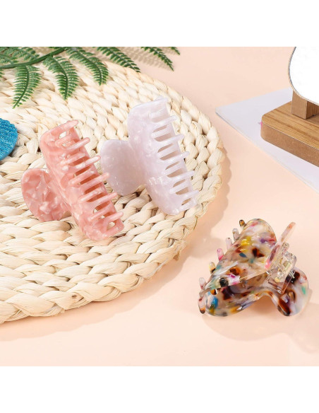 Clips de Garra Medianos WILLBOND 6 Piezas 6.5 cm Estilo Francés