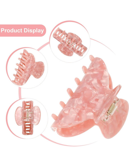 Clips de Garra Medianos WILLBOND 6 Piezas 6.5 cm Estilo Francés