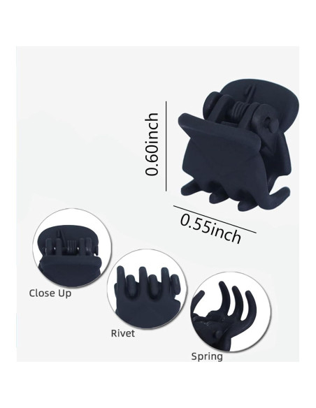 50 Clips de Garra Mate Kasmena para Cabello Fino - Color Neutro