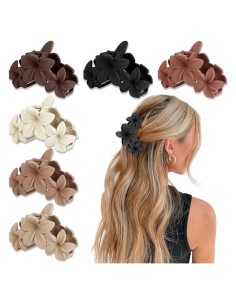 Clips de Pelo con Flores YONOY 6PCS Antideslizantes 6.6x10.9cm