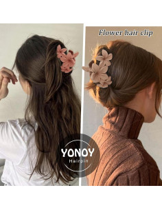 Clips de Pelo con Flores YONOY 6PCS Antideslizantes 6.6x10.9cm 2