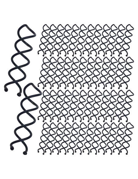 50 Horquillas Espirales de Metal Hyamass para Cabello Negro