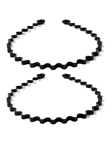 Banda de Pelo de Metal Ondulado Bodbop - 2 Piezas Unisex