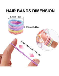 300 Bandas para el Cabello BlueZOO para Niños y Bebés 2cm 2
