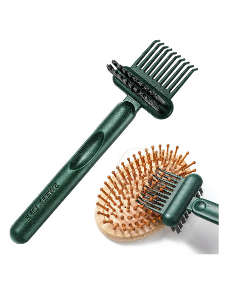 Limpiador de Cepillos Grevosea 2-en-1 Verde para Cabello