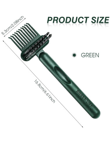 Limpiador de Cepillos Grevosea 2-en-1 Verde para Cabello