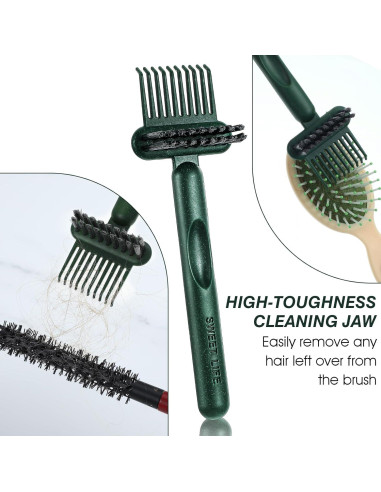 Limpiador de Cepillos Grevosea 2-en-1 Verde para Cabello