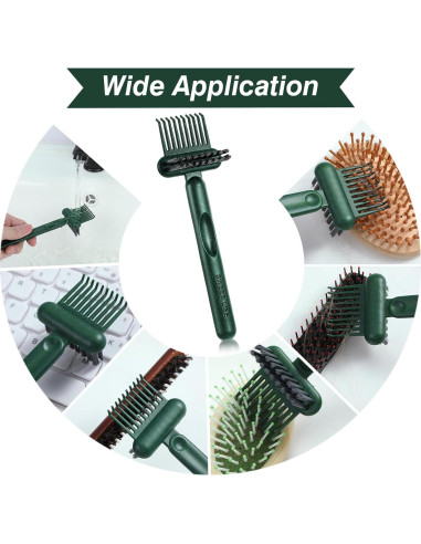 Limpiador de Cepillos Grevosea 2-en-1 Verde para Cabello