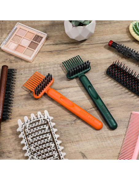 Limpiador de Cepillos Grevosea 2-en-1 Verde para Cabello