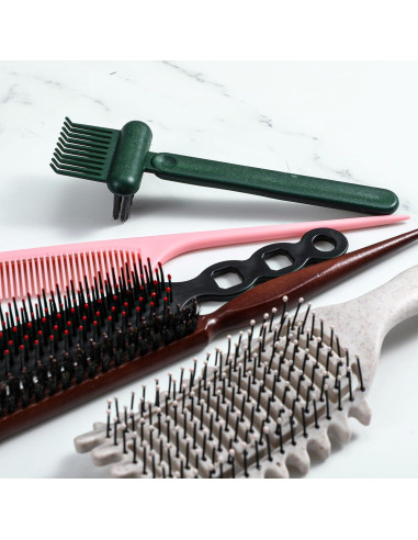 Limpiador de Cepillos Grevosea 2-en-1 Verde para Cabello