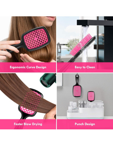 Cepillo Desenredante Aussumy Magenta Regular y Mini 20x20cm