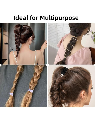 Paquete de 3 Lazos de Cabello Espirales ProChosen 63.5 cm