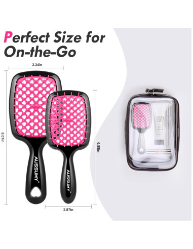 Cepillo Desenredante Aussumy Magenta Regular y Mini 20x20cm