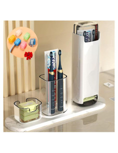 Estuche de Cepillo de Dientes de Viaje YKuzLx Blanco 2 Compartimentos