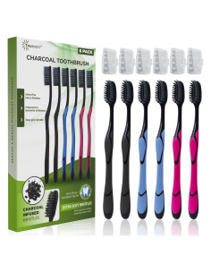 Cepillo de Dientes de Carbón Activado Trueocity - 6 Paquetes