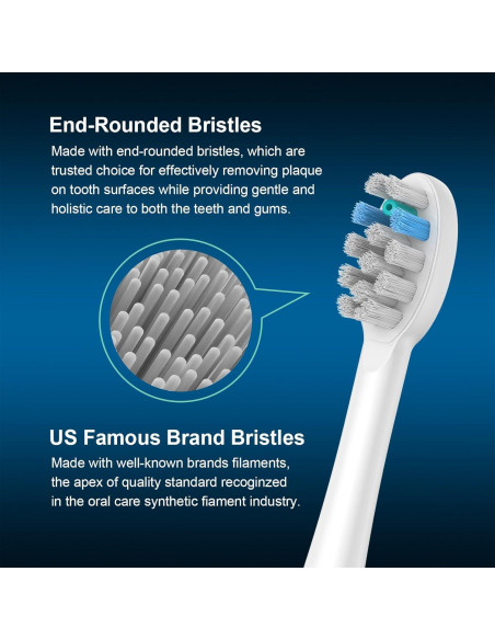 Cabezas de Repuesto FitMount para WaterPik Sonic Fusion - 6 Paquetes