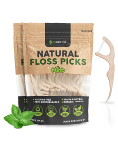 Palillos de Hilo Biodegradables GoEcoVita 100 Cuentas Menta