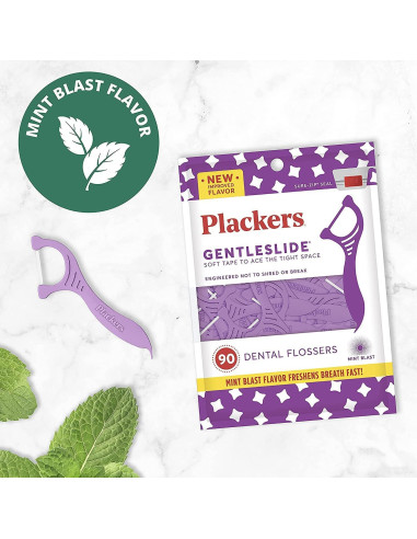 Hilos Dentales Plackers Gentleslide 90 Unidades Paquete de 2