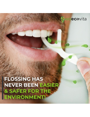 Palillos de Hilo Biodegradables GoEcoVita 100 Cuentas Menta