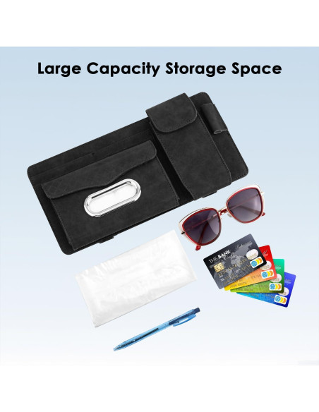 Organizador de Visera de Coche Rechale Beige 6 Bolsillos