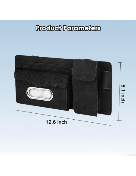 Organizador de Visera de Coche Rechale Beige 6 Bolsillos