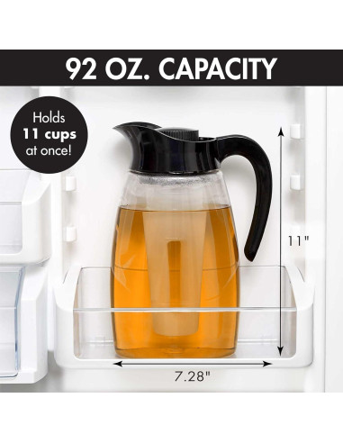 Jarra de Infusión Primula Flavor-It 2.74L Negra, 3 Núcleos